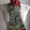 Shaped to tie 100% cotton stock - Indian Paisley fern red
