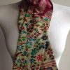 Shaped to tie 100% cotton stock - Indian paisley fern purple