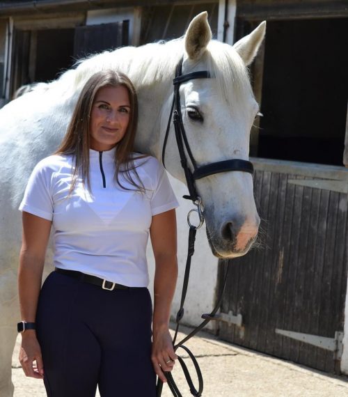 DVR Equestrian Santos show shirt in white