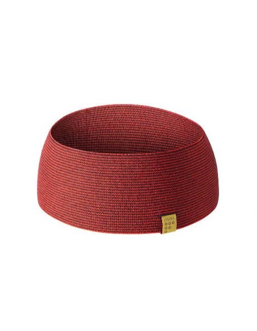 Findra Betty stripe head band in russet/eggplant