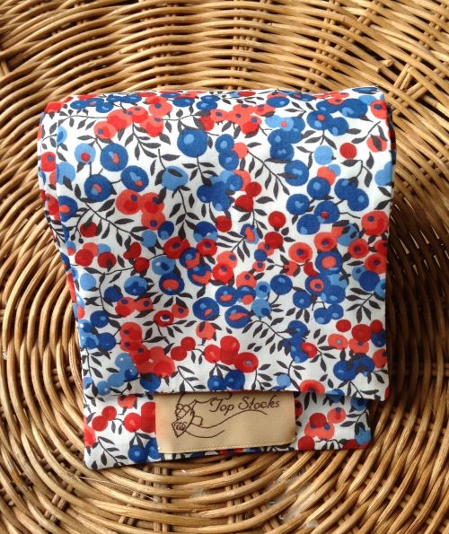 Shaped to tie Liberty tana lawn stock - Wiltshire blue/red