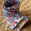 Shaped to tie Liberty tana lawn stock - Wiltshire blue/red
