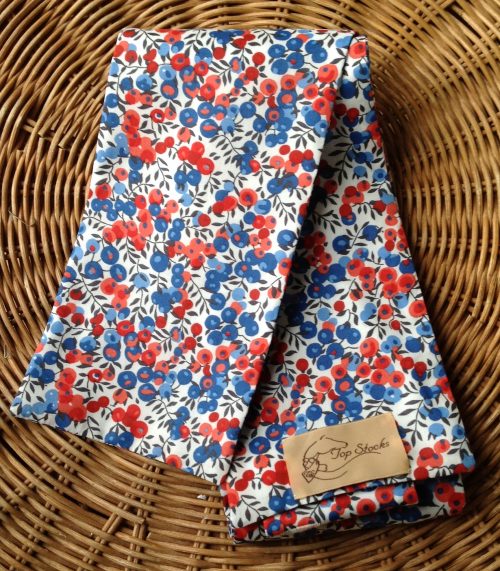 Shaped to tie Liberty tana lawn stock - Wiltshire blue/red