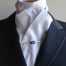 Shaped to tie 100% cotton stock - polka dot bright white/white