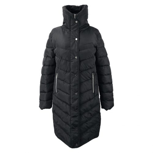 Coldstream Kimmerston long quilted coat in charcoal