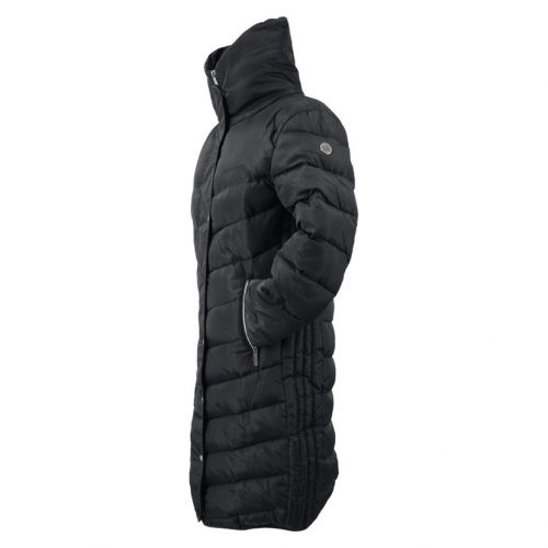 Coldstream Kimmerston long quilted coat in charcoal