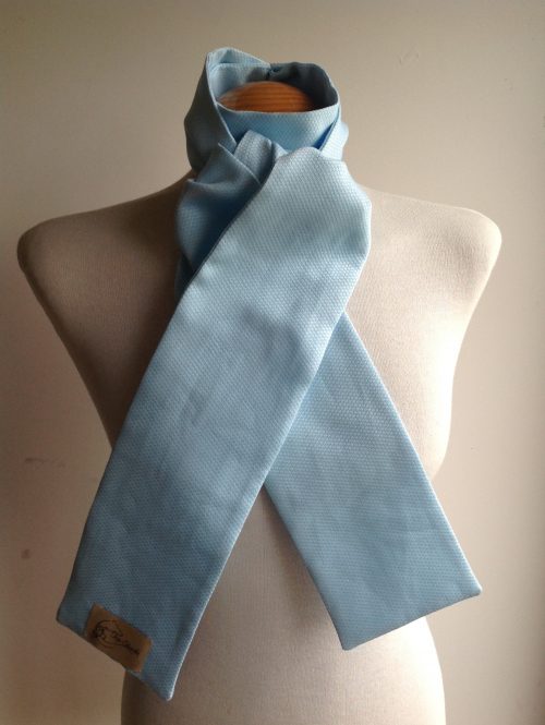 Shaped to tie 100% cotton pique stock - Sky blue