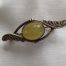 Art Nouveau silver and yellow agate stock pin