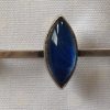 Art Deco sterling silver and cat's eye butterfly wing stock pin