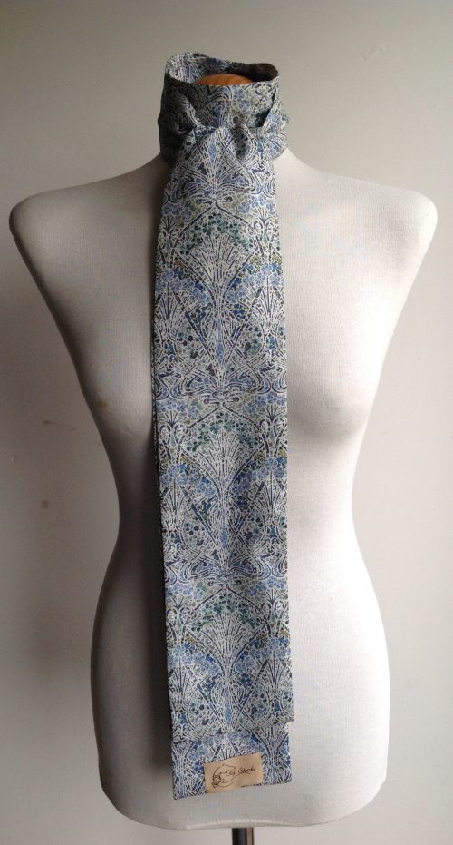 Shaped to tie Liberty tana lawn stock - Ianthe Blossom blue/green