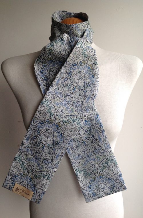 Shaped to tie Liberty tana lawn stock - Ianthe Blossom blue/green