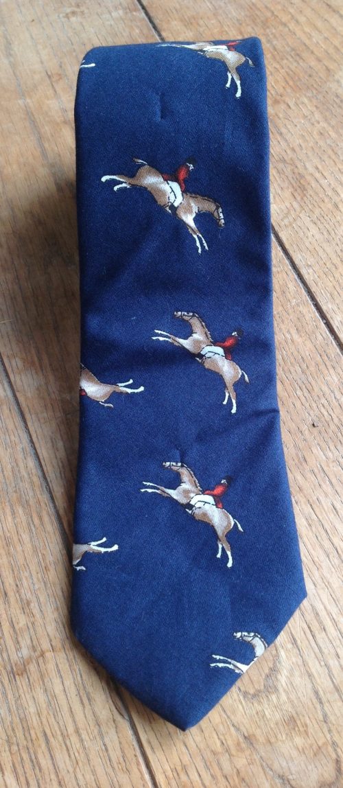 100% cotton poplin neck tie - Gallop navy