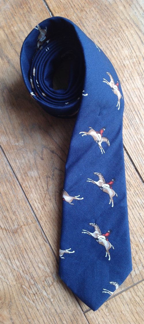 100% cotton poplin neck tie - Gallop navy