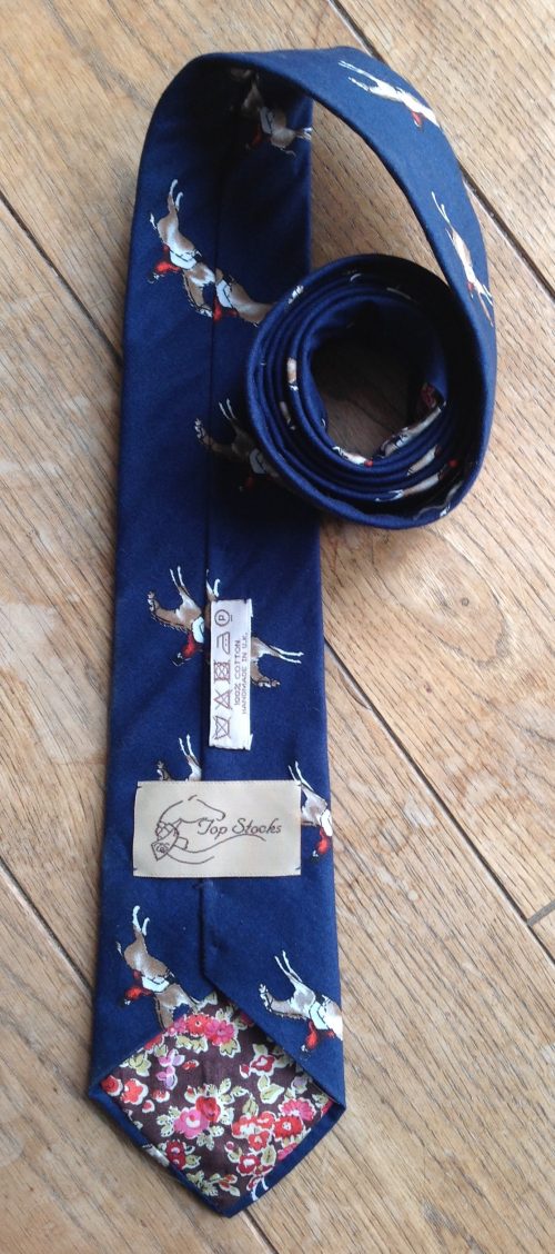 100% cotton poplin neck tie - Gallop navy