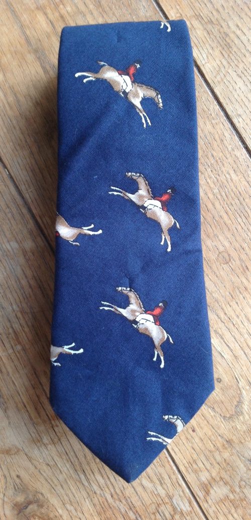 100% cotton poplin neck tie - Gallop navy