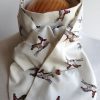 Shaped to tie 100% cotton riding stock - Gallop Cream