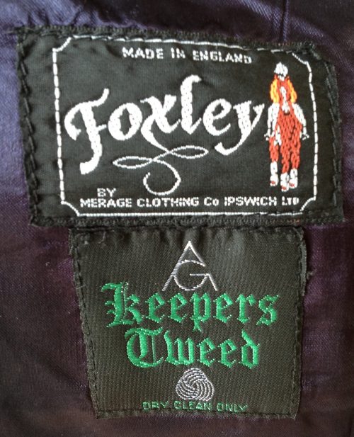 Foxley blue Keepers Tweed with navy velvet collar size 38L - Image 4