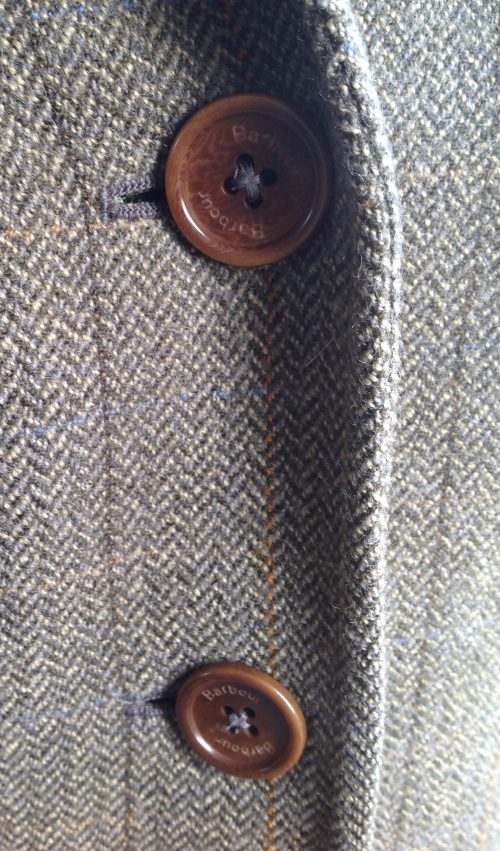 Barbour olive tweed hacking jacket size 12 - Image 4