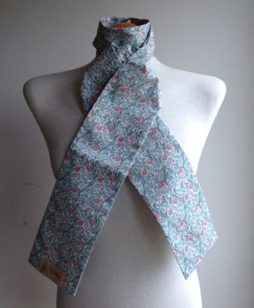 Shaped to tie 100% cotton stock and scrunchie - Crafty Briar Rose - Image 5