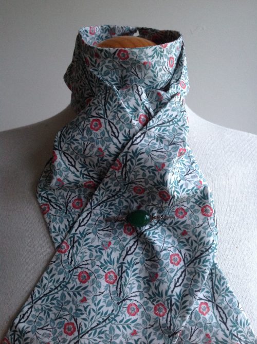 Shaped to tie 100% cotton stock and scrunchie - Crafty Briar Rose - Image 4