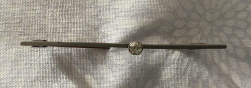 Silver tone and diamanté stock pin